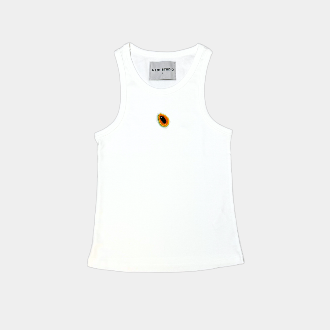 TANK TOP PAPAYA WHITE
