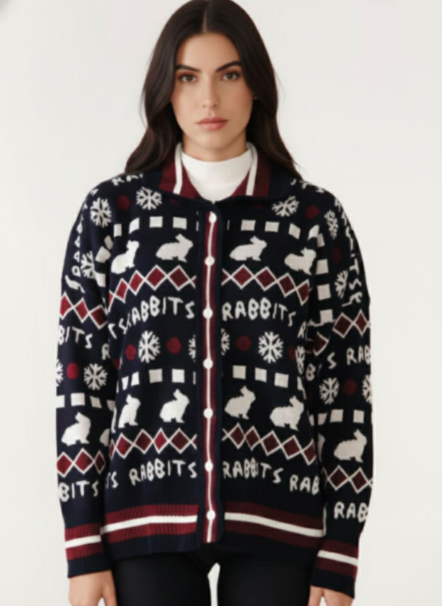 UGLY CHRISTMAS POLO CARDIGAN