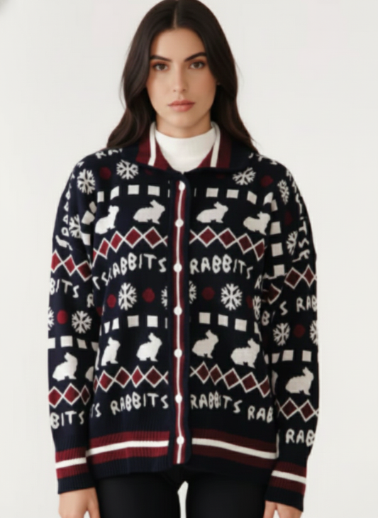 UGLY CHRISTMAS POLO CARDIGAN