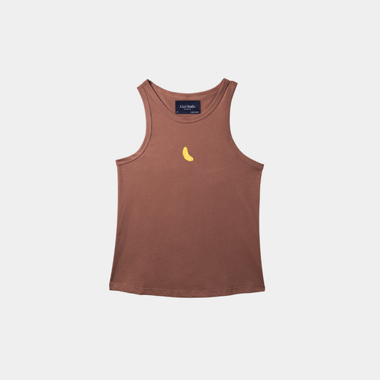 BANANA BROWN TANK TOP