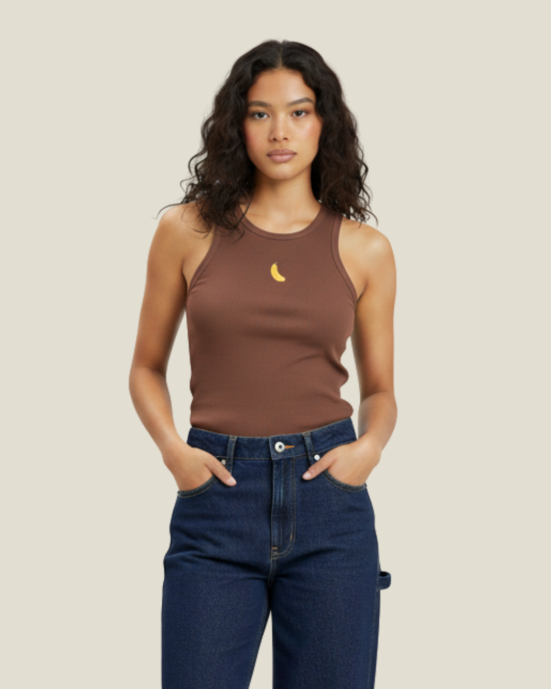 TANK TOP BANANA BROWN