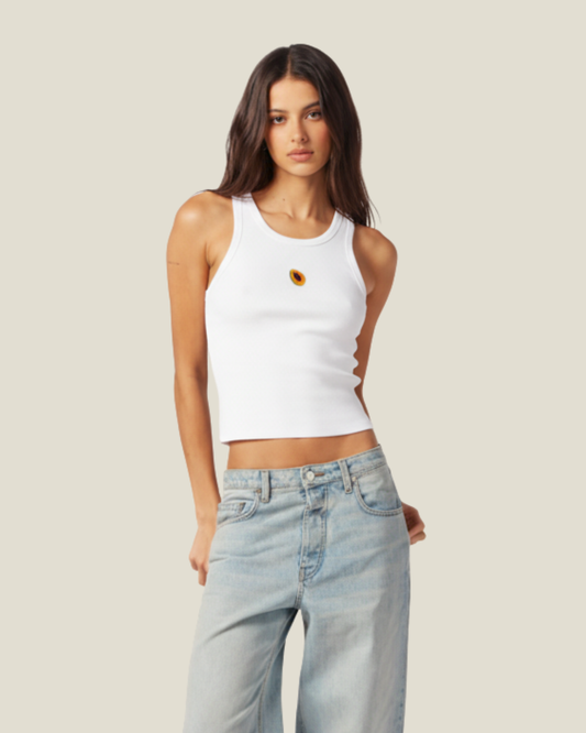 TANK TOP PAPAYA WHITE