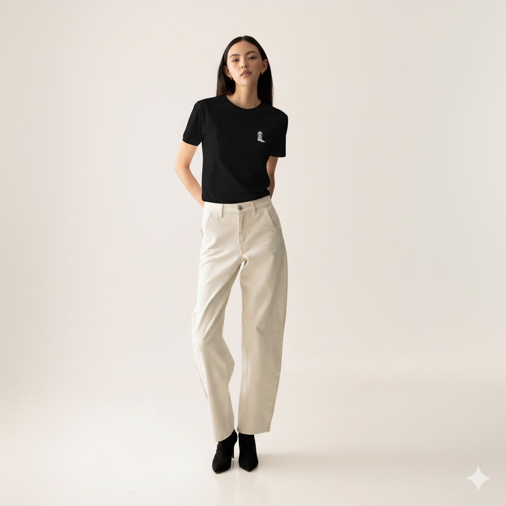 COW BOY BLACK T-SHIRT