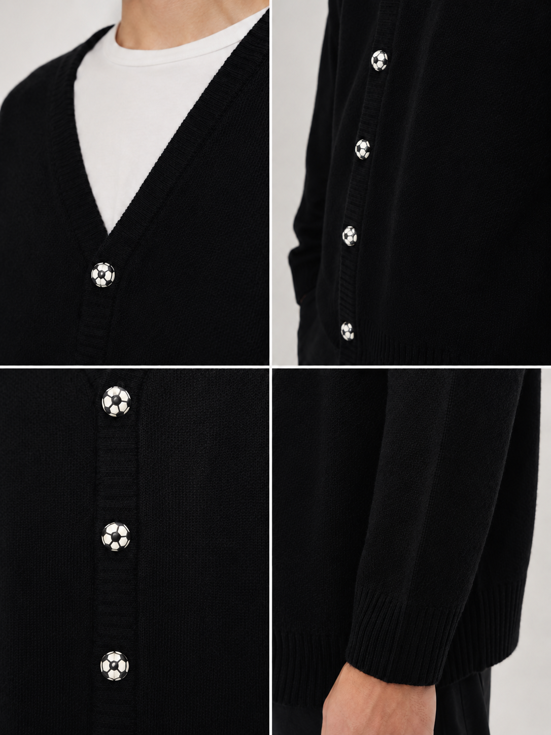 FUTBOL CARDIGAN BLACK