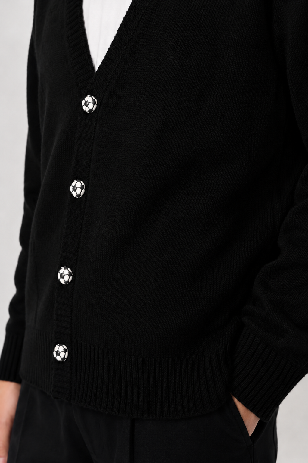 FUTBOL CARDIGAN BLACK
