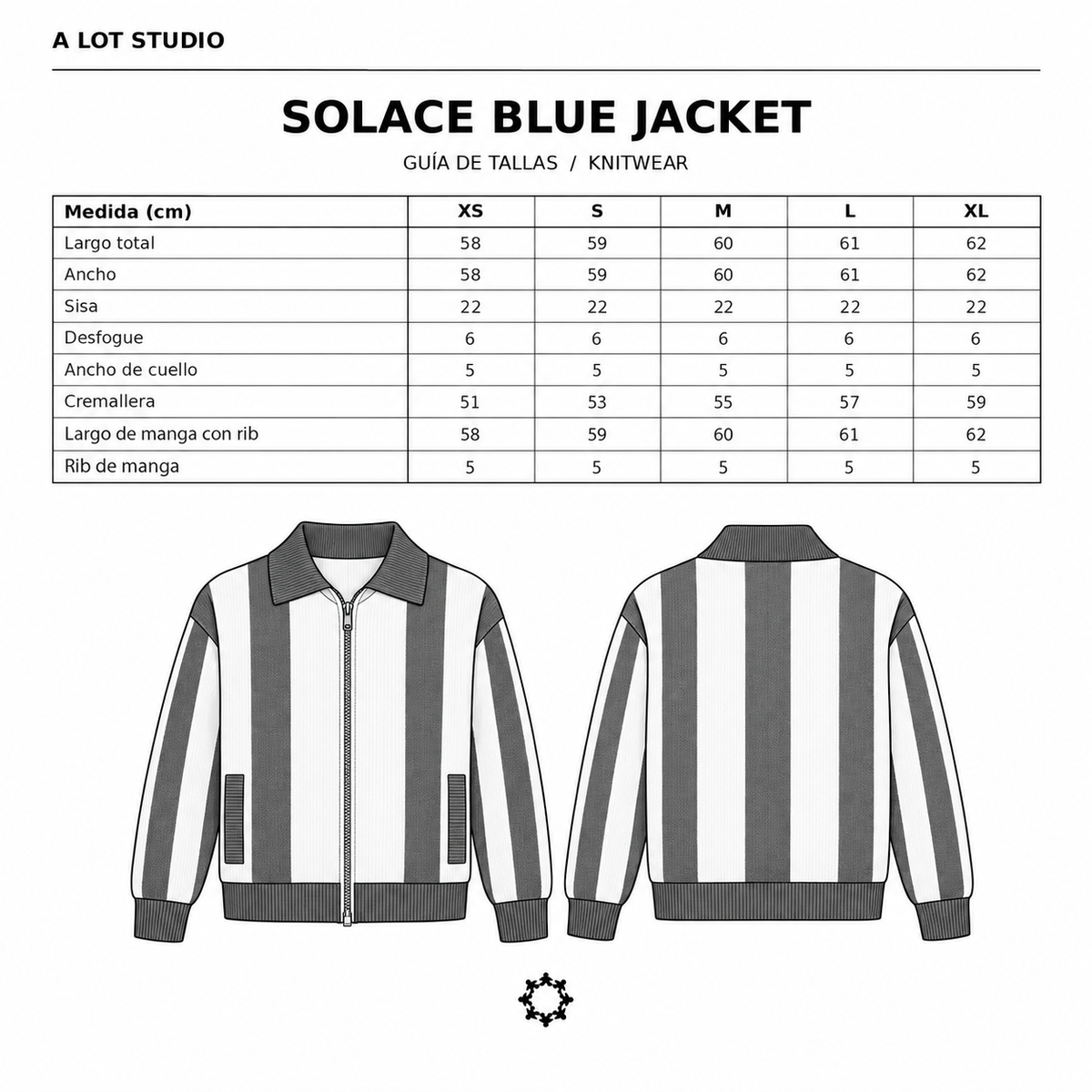 Guía de tallas SOLACE BLUE JACKET